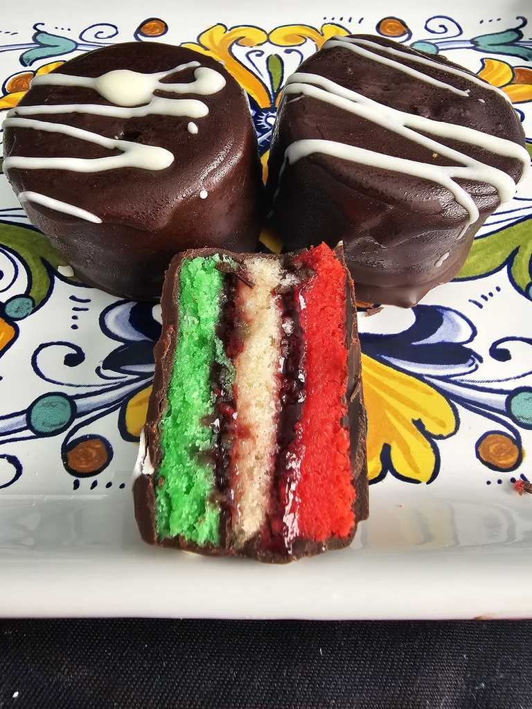 Napoletano Italiano Raspberry - Italian Neapolitan - 6 Cookies